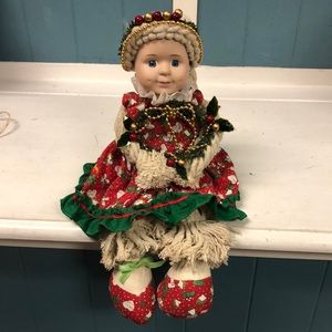Vintage Mop Rope Doll Christmas Shelf Mantle Hand Crafted‎ America’s Happy Kids